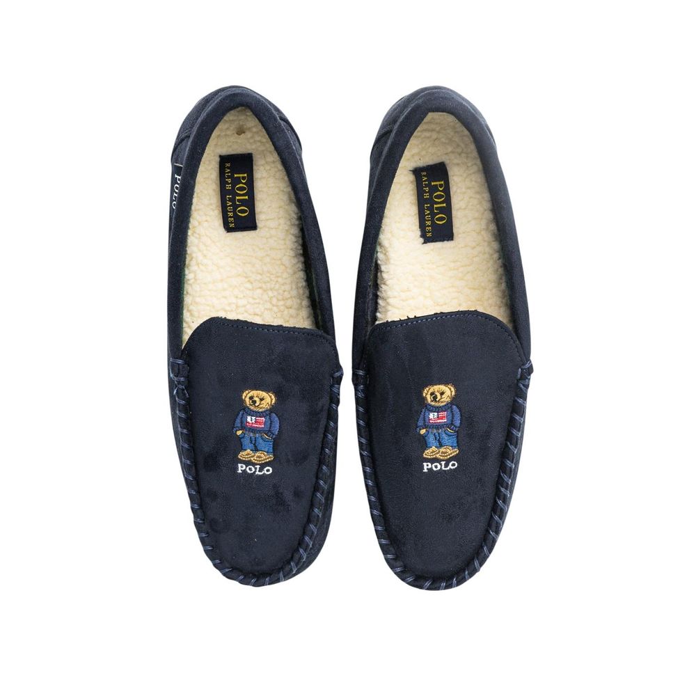Blue Faux Fur Slippers