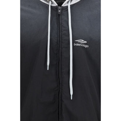 Black Polyester Bomber