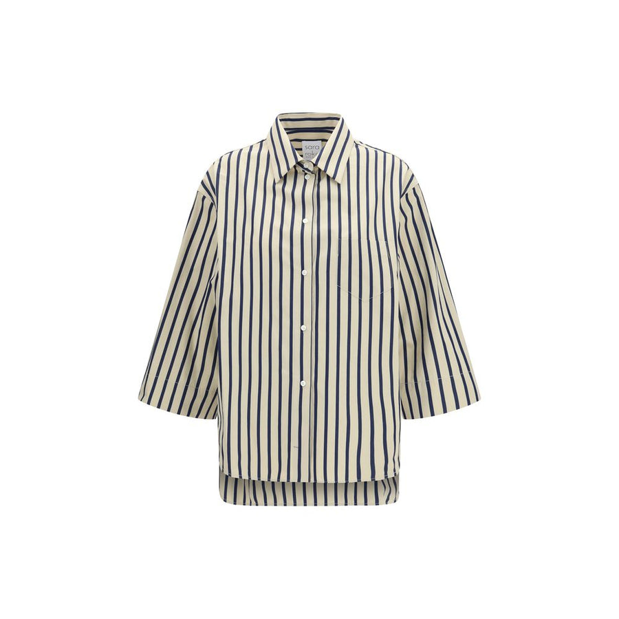 Blue Cotton Pattern Shirt