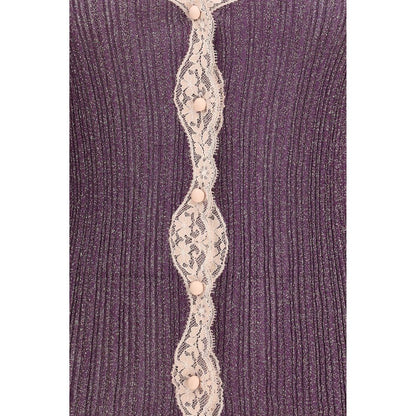 Purple Viscose Cardigan