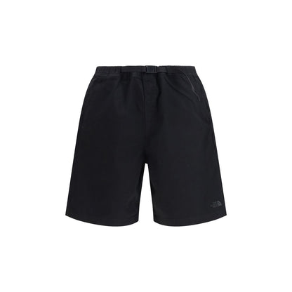 Black Cotton Bermuda Shorts