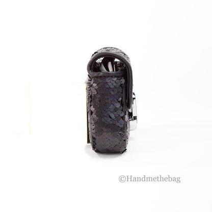 Marc Jacobs The Mini J Marc Shoulder Bag Black Sequined Crossbody Bag