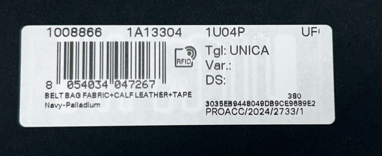 Versace Medusa Navy Nylon Belt Bag Waist Fanny Pack Purse