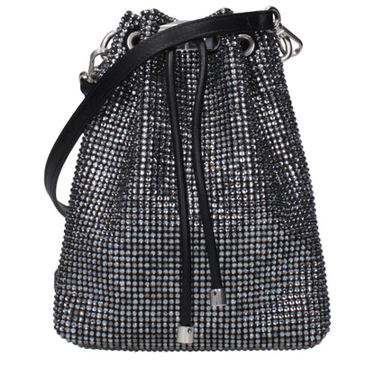 Black Satin Crossbody Bag