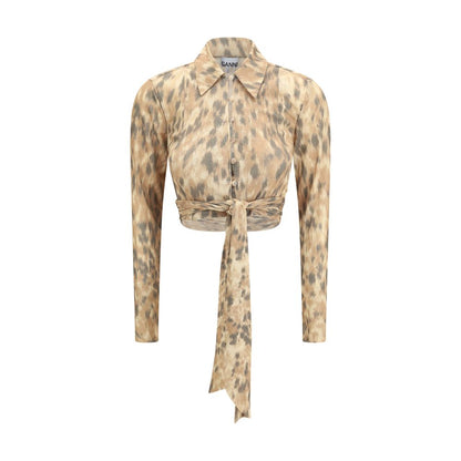 Beige Recycled Polyester Blouse