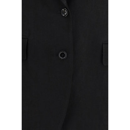 Black Linen Blazer