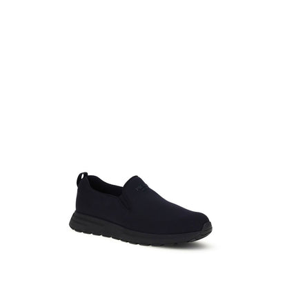 Blue Fabric Sneakers