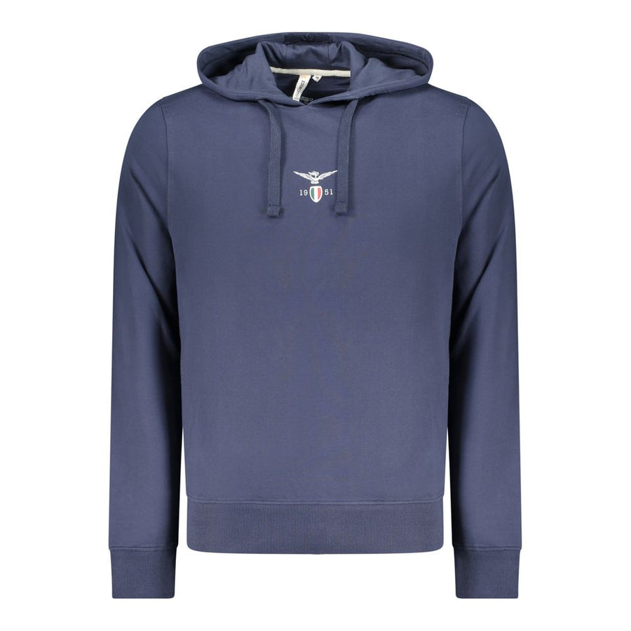 Blue Cotton Men's Hoodie