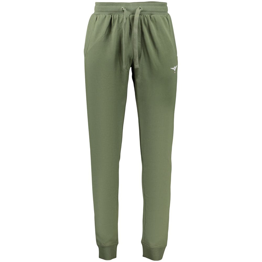 Green Cotton Men Trousers