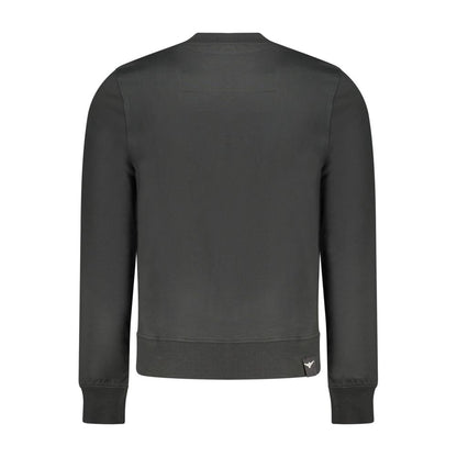 Black Cotton Men's Sweatshirt