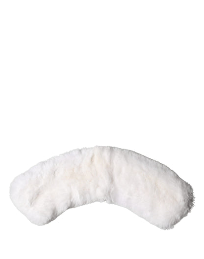White Fur Shoulder Collar Wrap Shawl Scarf