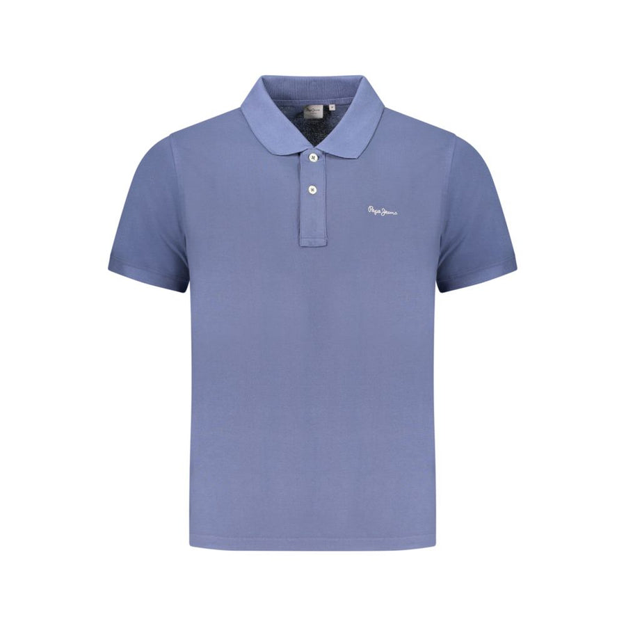 Blue Organic Cotton Men Polo