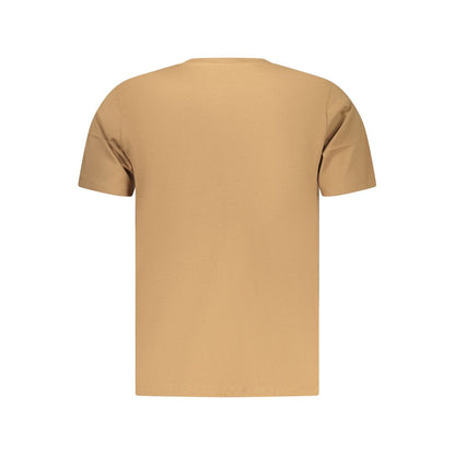 Marrone Cotton Men T-Shirt