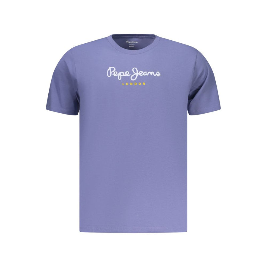 Blu Cotton Men T-Shirt