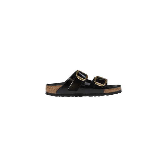 Black Leather Slippers