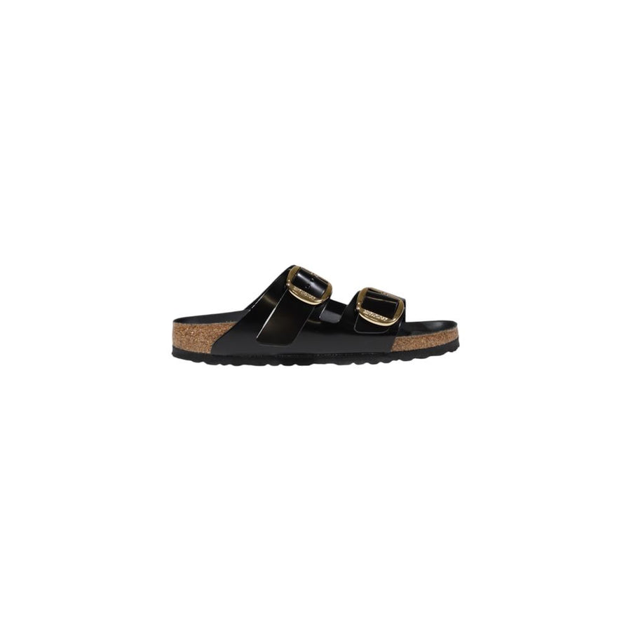 Black Leather Slippers