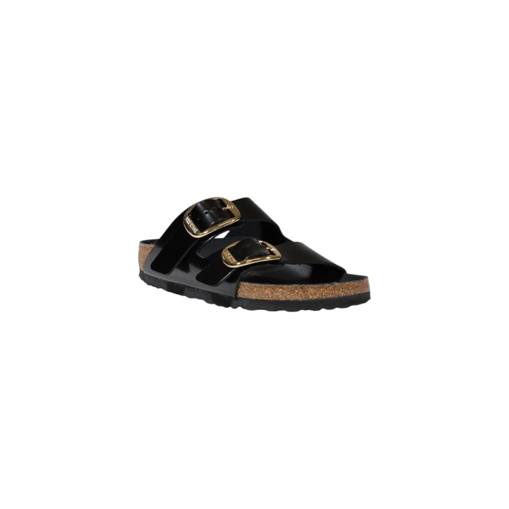 Black Leather Slippers