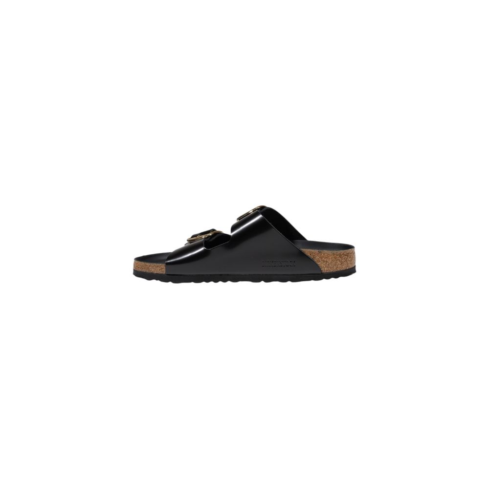 Black Leather Slippers