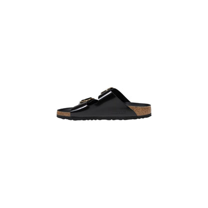Black Leather Slippers