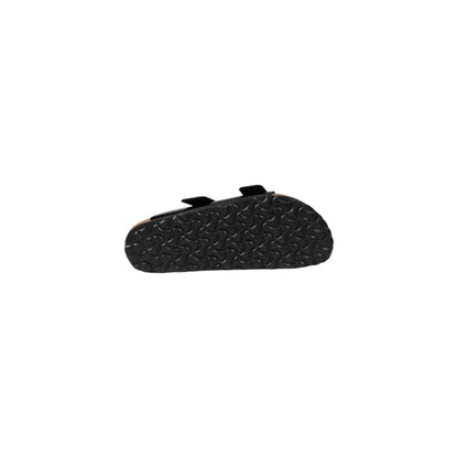 Black Leather Slippers