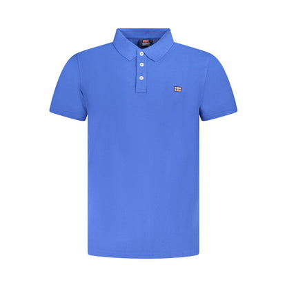 Blue Cotton Men's Polo