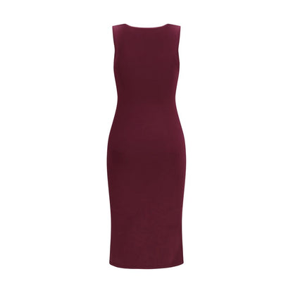 Purple Silk Long Dress
