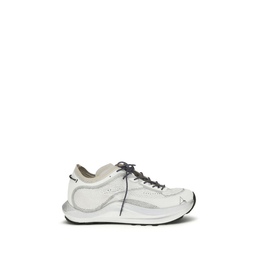 White Fabric Athletic Sneakers