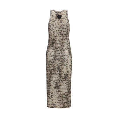 Beige Cotton Casual Dress