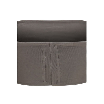Gray Viscose Sleeveles T-Shirt
