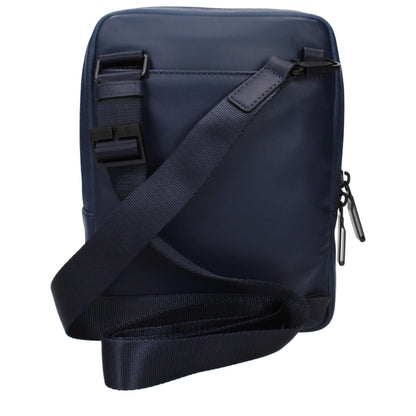 Blue Leather Crossbody Bag