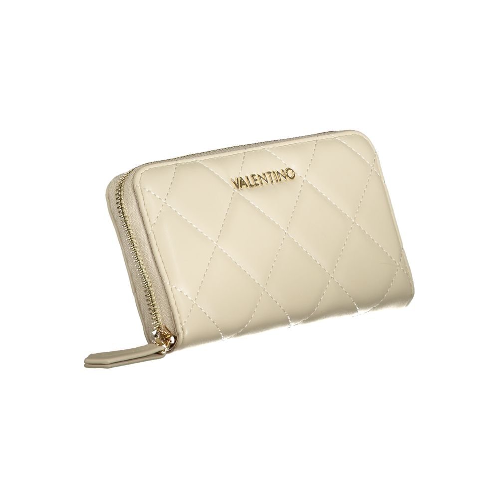 Beige Polyurethane Women Wallet