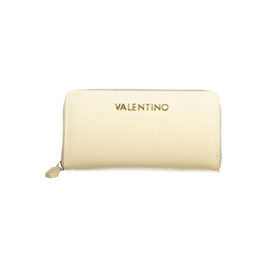 Beige Polyurethane Women's Wallet