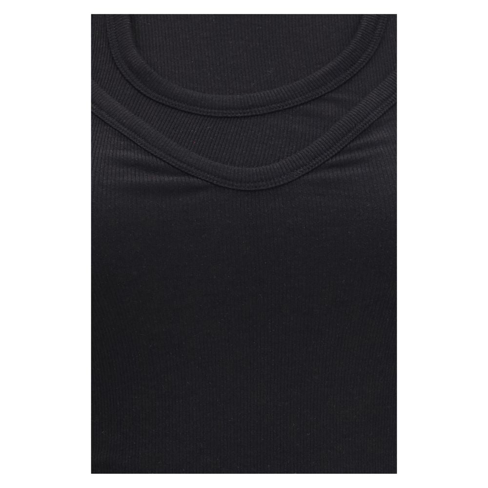 Black Lyocell Tank Tops