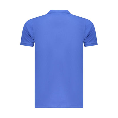 Blue Cotton Men's Polo Shirt
