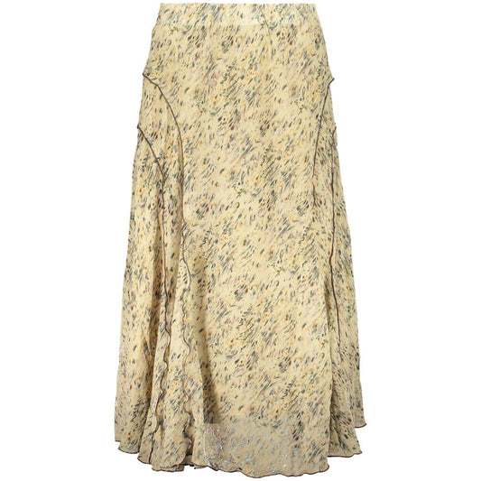Beige Polyester Women's Skirt