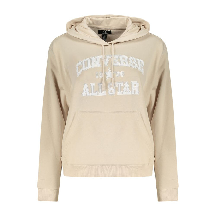 Beige Cotton Women's Hoodie