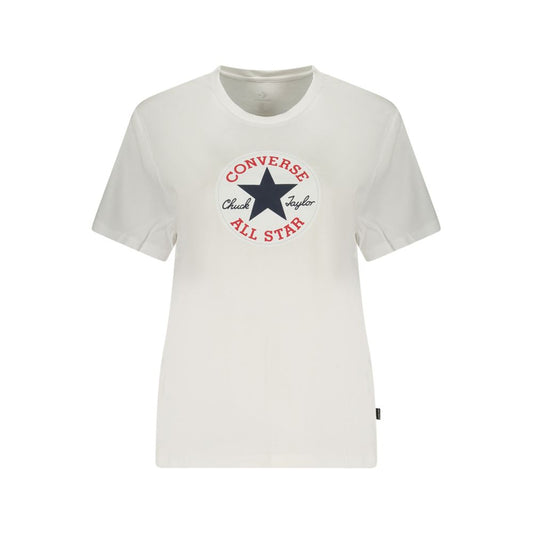 White Cotton Womens T-Shirt