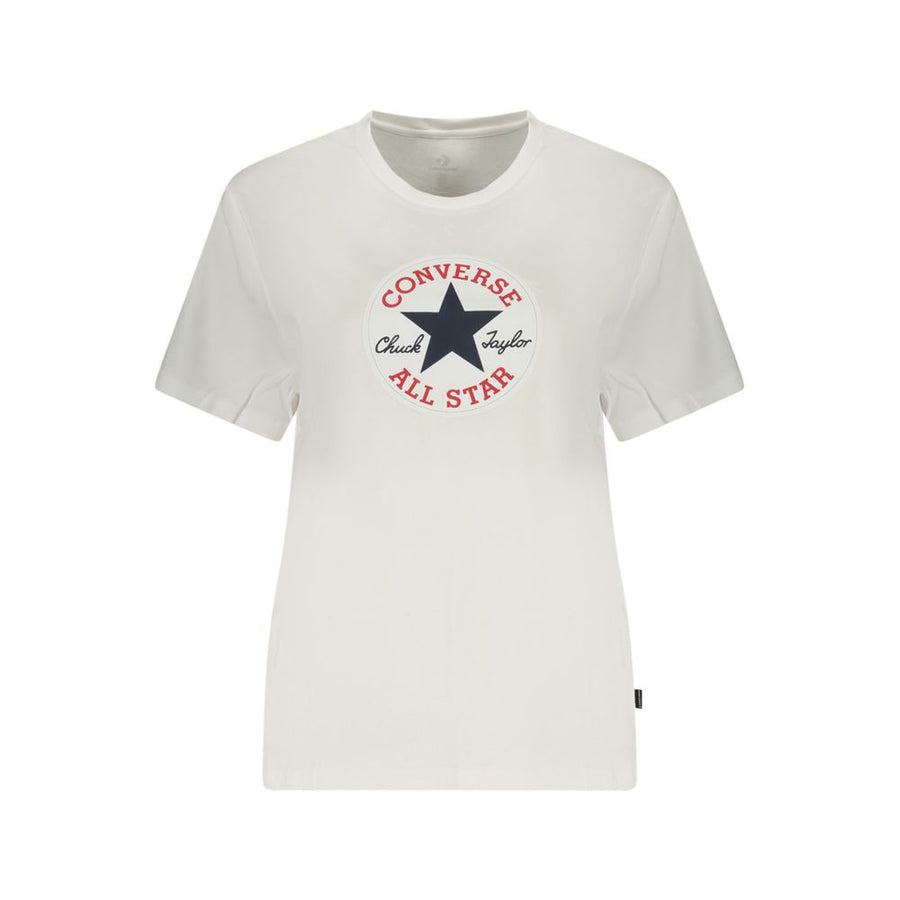 White Cotton Womens T-Shirt