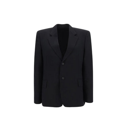 Black Wool Full-Length Jacket