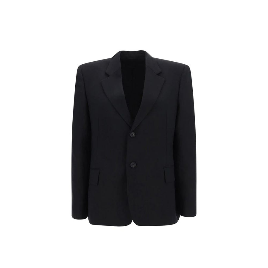 Black Wool Full-Length Jacket