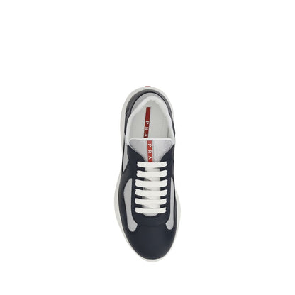 Blue Polyamide Athletic Sneakers