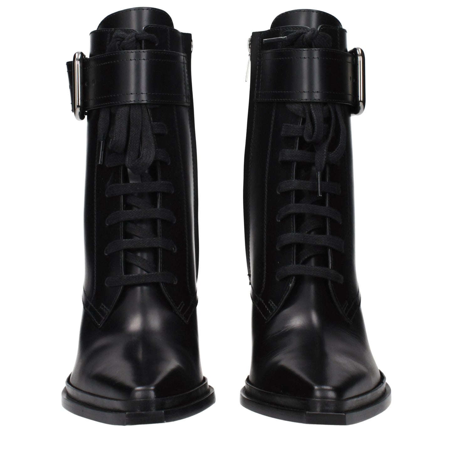 Black Leather Ankle Boots