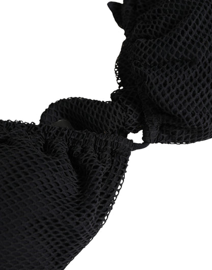 Black Padded Triangle Halter Bikini Top Swimwear