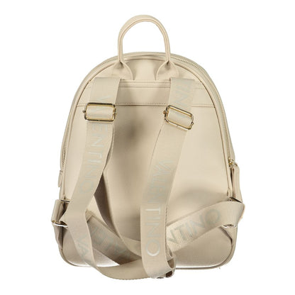 Beige Polyurethane Women's Backpack