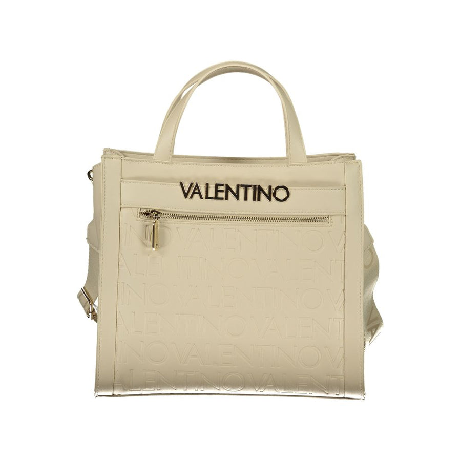 Beige Polyurethane Women's Bag