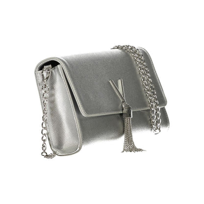 Argento Polyurethane Women's Handbag