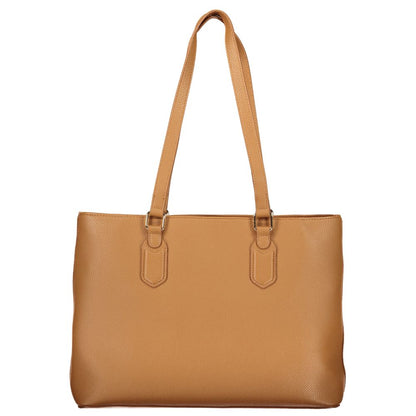 Brown Polyurethane Women's Bag