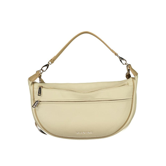 Beige Polyurethane Women's Bag