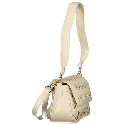 Beige Polyurethane Women's Bag