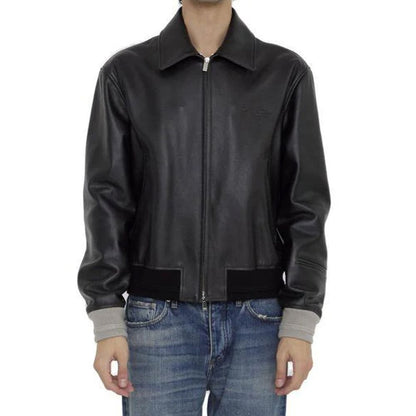 Black Calfskin Leather Jacket